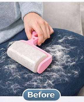 Reusable Pet Hair Remover Roller – Washable Lint Cleaner for Furniture, Clothes & Carpets – No Refills Needed